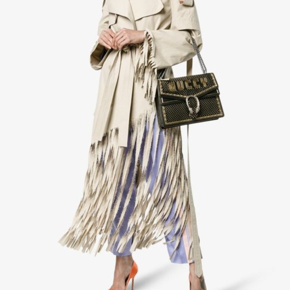 Gucci Dionysus Sega Moon Stars Shoulder Bag in Black with hand painted gold leaf - Picture 10 of 16